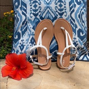 Nordstrom Rack White Patented Sandal